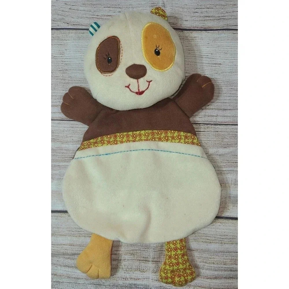 Lilliputiens Clara Teddy Panda Bear Baby Lovey Cuddle Puppet Security Blanket
